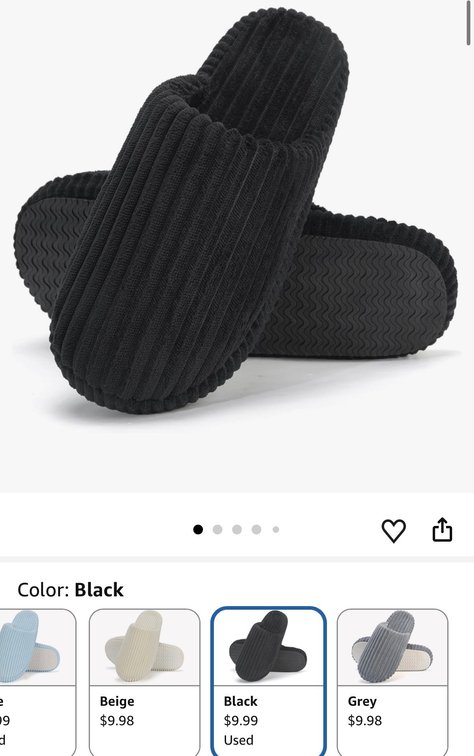 EXIVX Ribbed Slip-On Slippers Size 38/39- Est. Retail $9.98