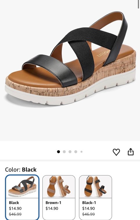 Dobolin Women's Platform Wedge Sandals Size 7.5 - Est. Retail $46.99