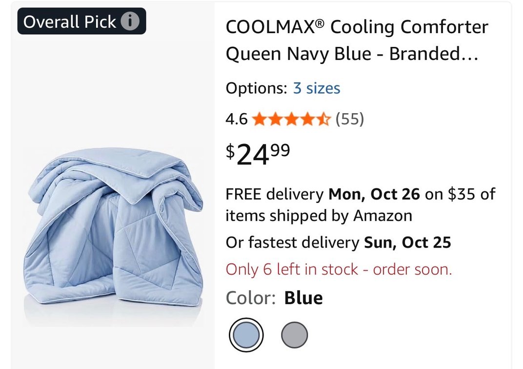 Degrees of Comfort PolarEdge PRO Comforter- Est. Retail $24.99