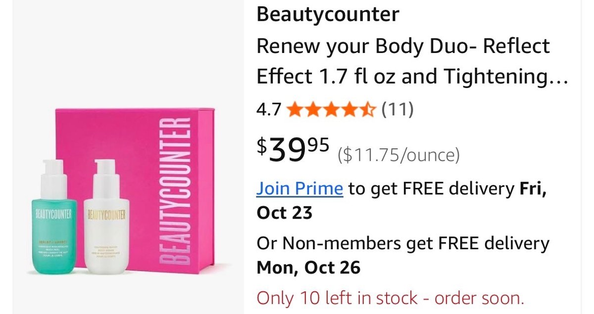 Beautycounter Renew Your Body Duo Set- Est. Retail $39.95