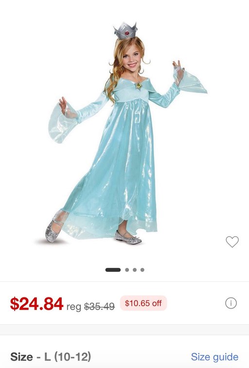 Disguise Super Mario Rosalina Costume Size L (10-12)- Est. Retail $35.49