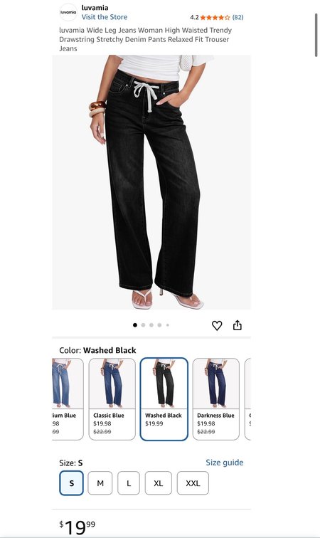 luvamia Women's High Waisted Wide Leg Jeans, Size S - Est. Retail $20