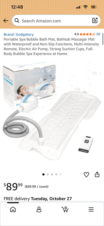 Body Spa Massage Portable Bubble Bath Mat Set