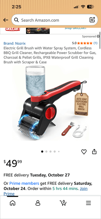 Cordless 304 Stainless Steel Electric Grill Brush