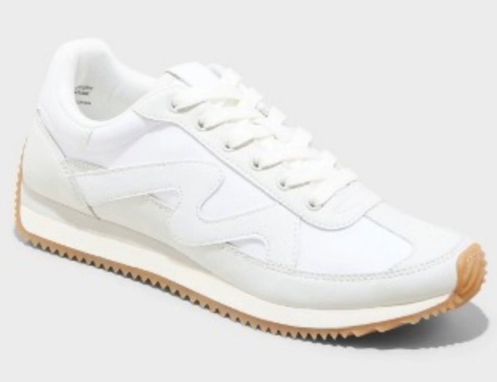 Target White/Mercedes Lace-Up Sneakers, Size 11- Est. Retail $40