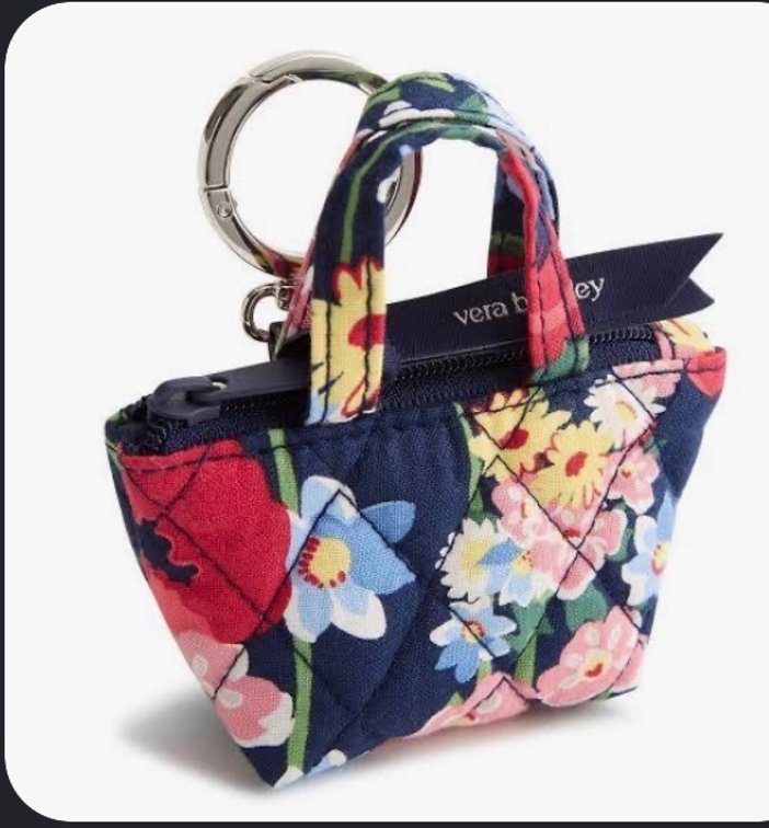 Vera Bradley Poppy Meadow Mini Tote Bag Charm - Est. Retail $14.99