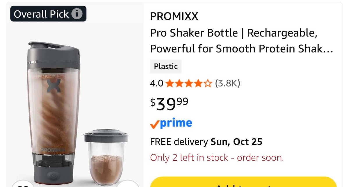 PROMiXX Pro Shaker Bottle- Est. Retail $39.99