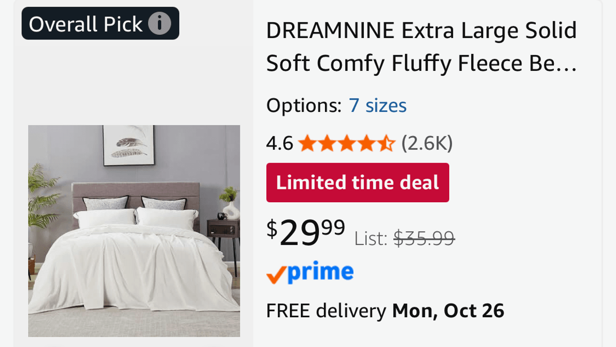 DREAMNINE Extra Large Fleece Bed Blanket - Est. Retail $35.99
