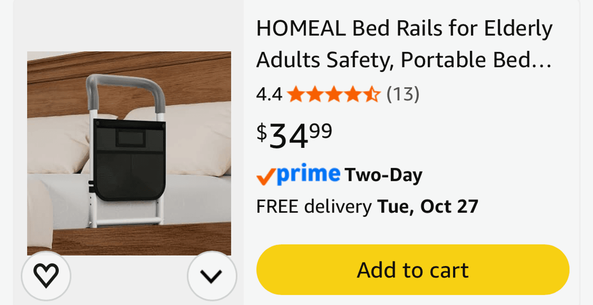 HOMEAL Safety Bed Rail - Est. Retail $34.99