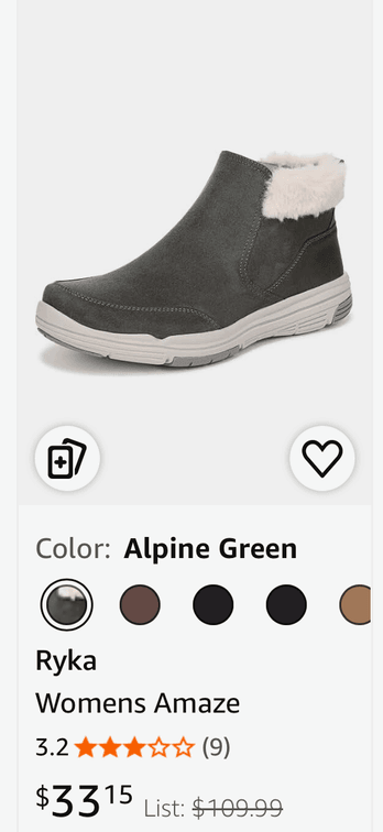 Ryka Women's Amaze Boots in Alpine Green Size 9.5 - Est. Retail $109.99