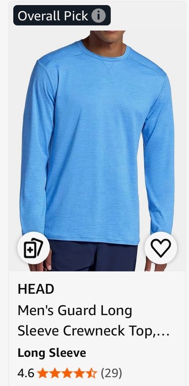 HEAD Men's Guard Long Sleeve Crewneck Top, Size S - Est. Retail $50
