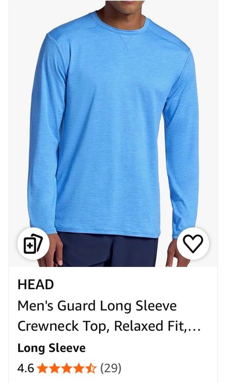 HEAD Men's Guard Long Sleeve Crewneck Top, Size S - Est. Retail $50