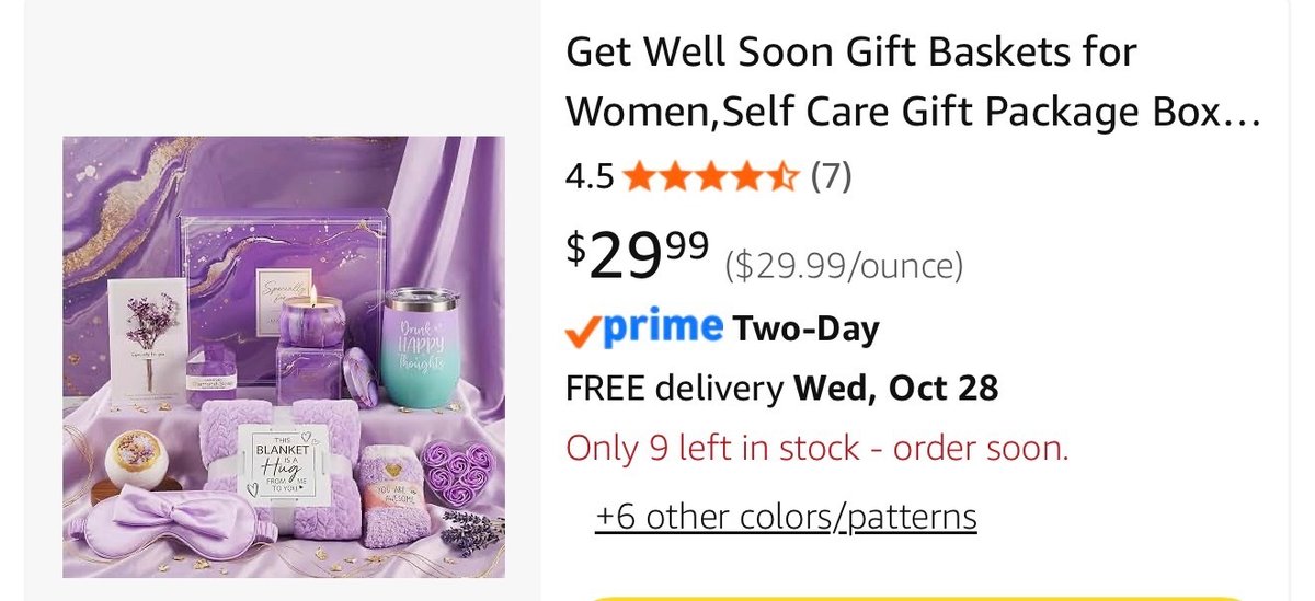Purple Self-Care Gift Basket Set - Est. Retail $29.99