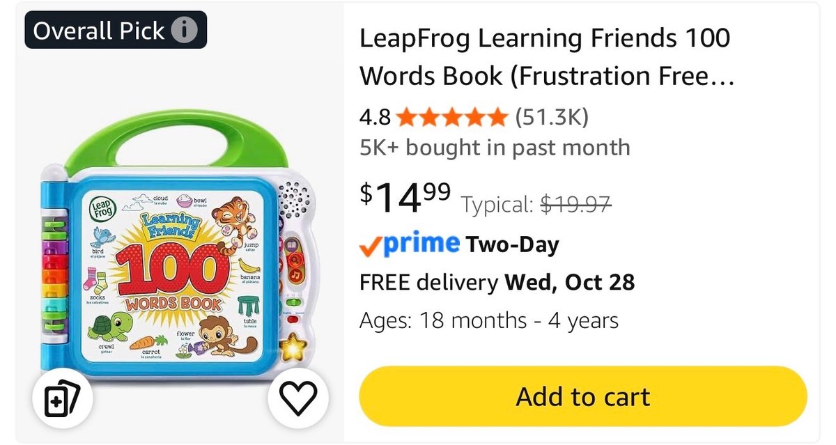 LeapFrog Learning Friends 100 Words Book - Est. Retail $14.99