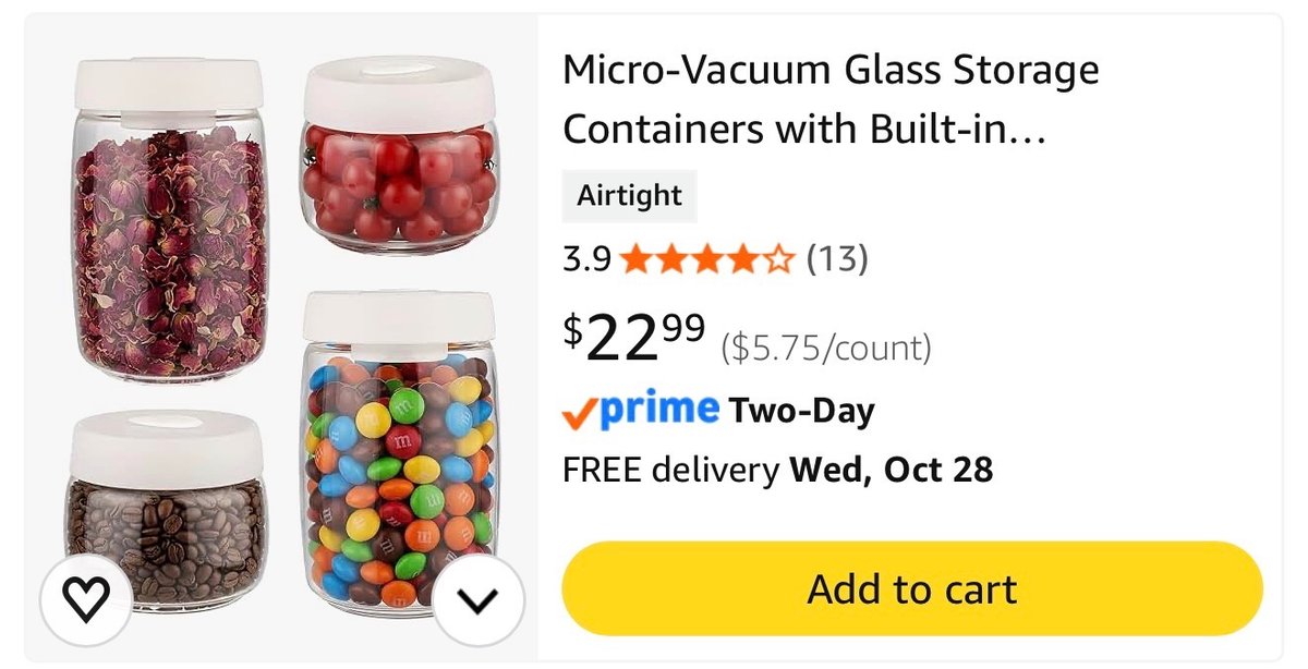 Micro-Vacuum Glass Storage Containers, Set of 4 - Est. Retail $23