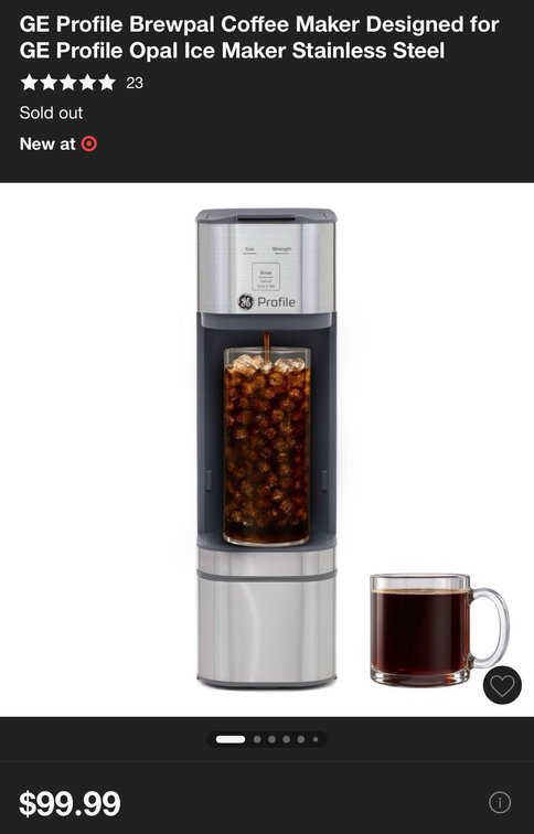 GE Profile Brewpal Coffee Maker- Est. Retail $99.99