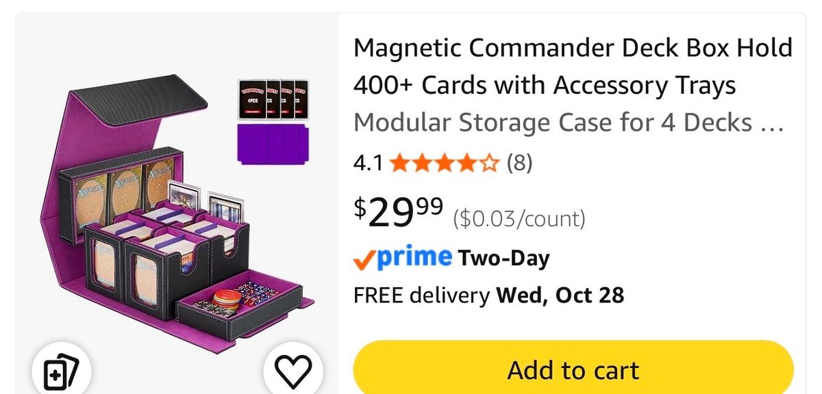 Magnetic Commander Deck Box- Est. Retail $29.99