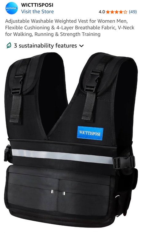 WICTTISPOSI Adjustable Weighted Vest - Est. Retail $30