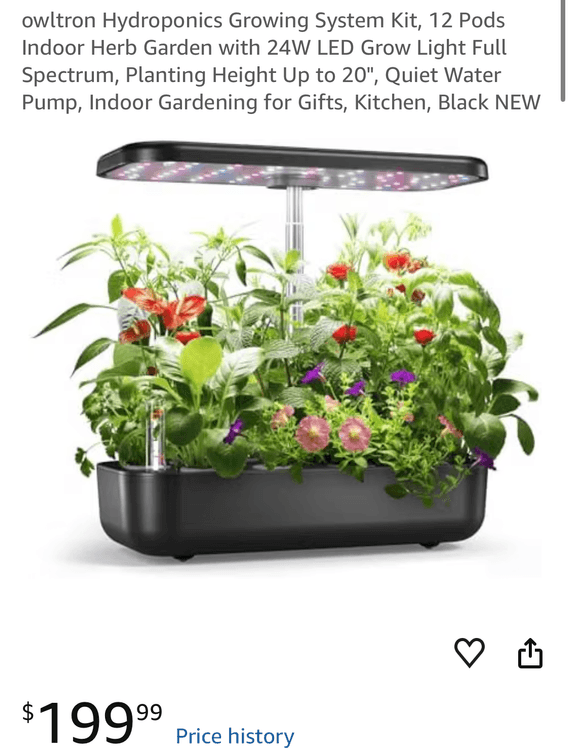 Owltron 12-Pod Hydroponics Growing System- Est. Retail $199.99