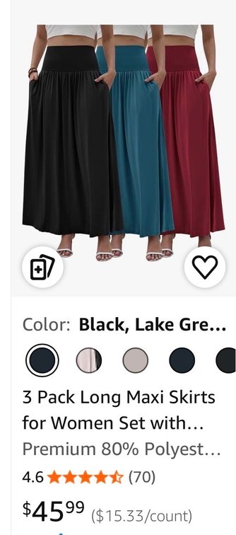 3-Pack Women's Long Maxi Skirts - Est. Retail $45.99