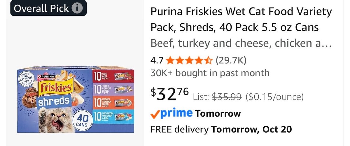 Purina Friskies Shreds Wet Cat Food 40-Pack - Est. Retail $35.99