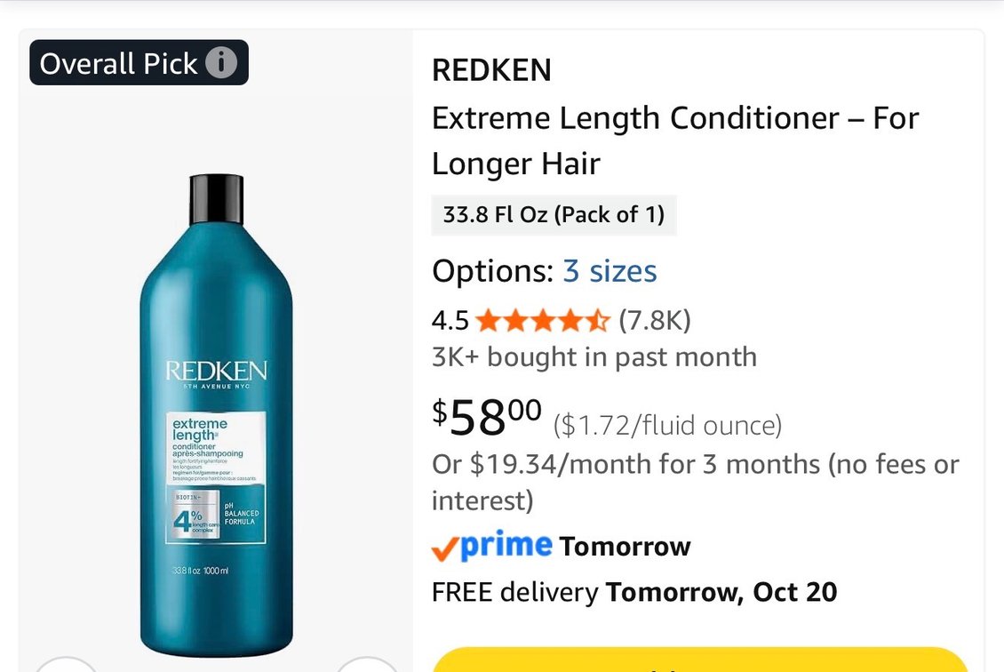 Redken Extreme Length Conditioner, 33.8 fl oz - Est. Retail $44