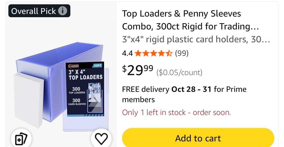 Card Archiver 3" x 4" Top Loaders & Sleeves 300 Ct - Est. Retail $30