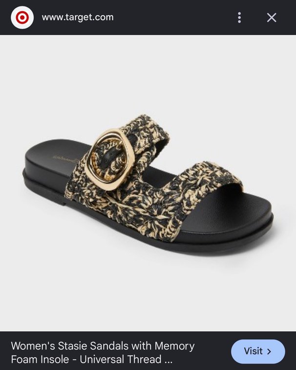 Universal Thread Stasie Flat Sandal, Size 10- Est. Retail $35