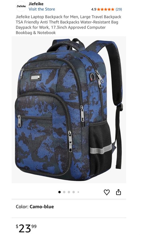 FALANKO Camo Laptop Backpack- Est. Retail $23.99