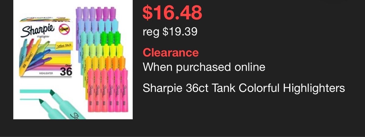 Sharpie 36-Count Tank Highlighters, 2 Boxes - Est. Retail $19.39