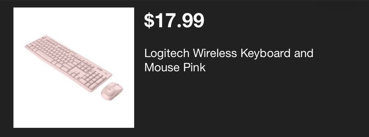 Logitech Wireless Keyboard and Mouse Set - Est. Retail $17.99