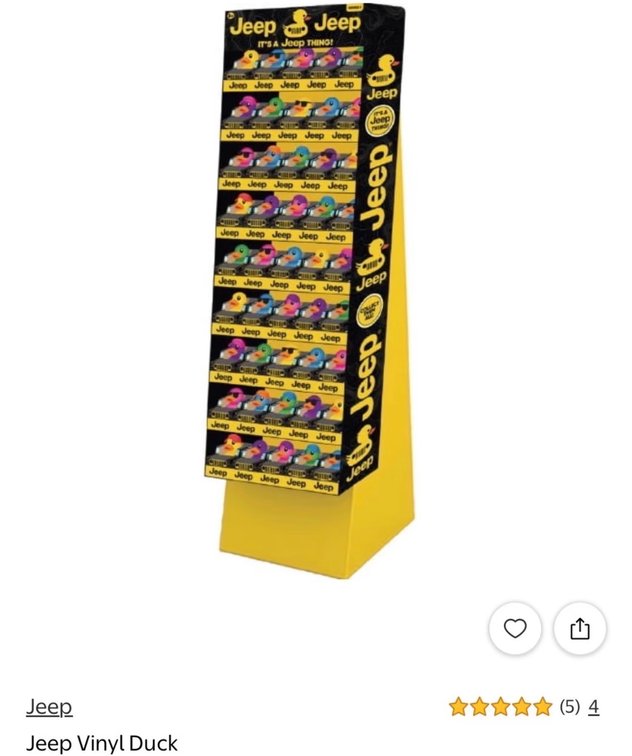 Jeep Vinyl Ducks 45-Piece Sidekick Display Stand