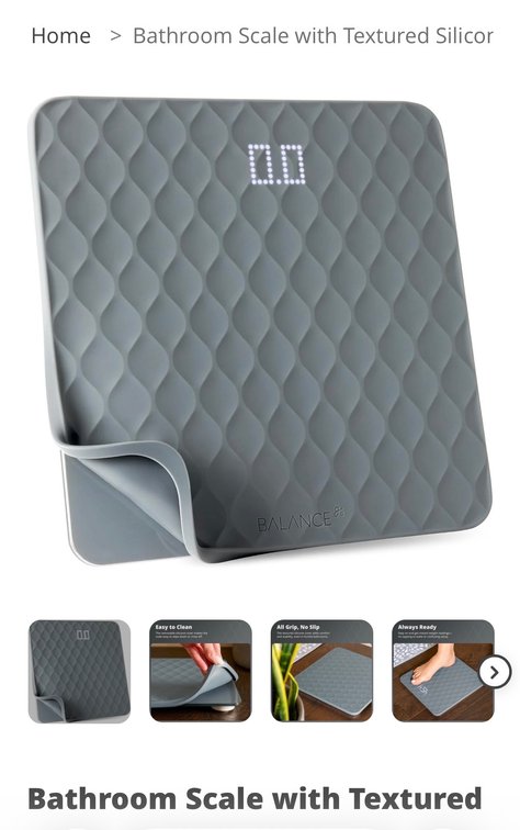 BALANCE Digital Glass Bathroom Scale with Silicone Cover