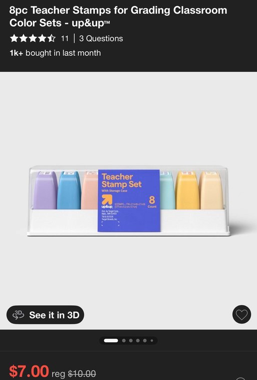 up&up Teacher Stamp Sets, 16 Count- Est. Retail $20
