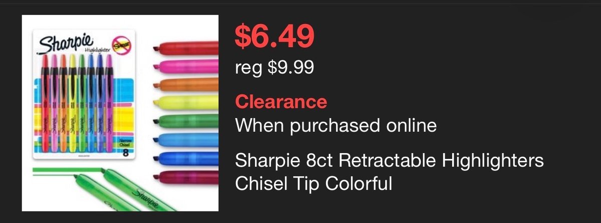 Sharpie Retractable Highlighters, 2 Packs - Est. Retail $20