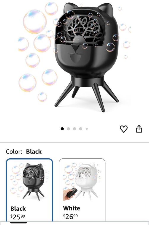 Cat-Shaped Portable Bubble Blower- Est. Retail $25.99