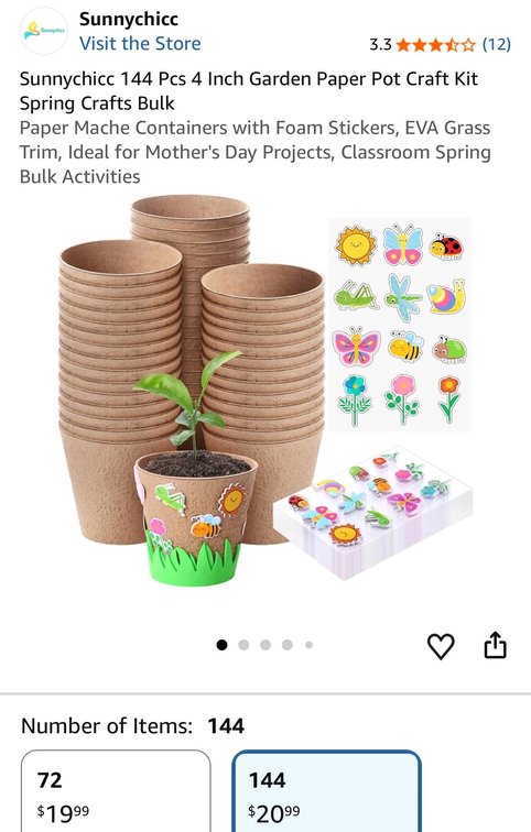 Sunnychicc 144-Pc Garden Paper Pot Craft Kit - Est. Retail $20.99