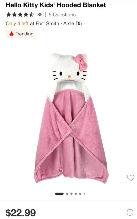 Hello Kitty Kids' Hooded Blanket- Est. Retail $22.99