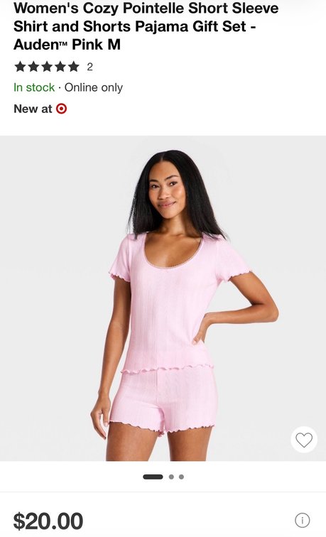 Auden Women's Pointelle Pajama Set- Est. Retail $20