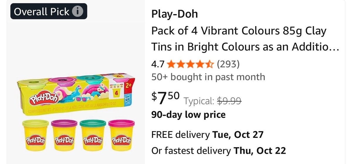 3 Play-Doh 4-Pack Modeling Compound - Est. Retail $29.97