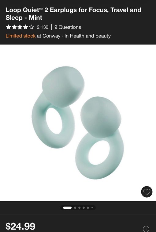 Loop Quiet 2 Earplugs, Mint - Est. Retail $24.99