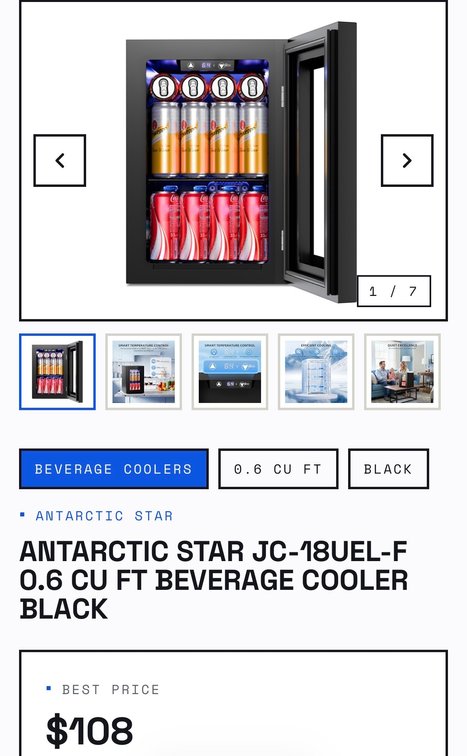 Antarctic Star 0.6 Cu Ft Beverage Cooler- Est. Retail $108