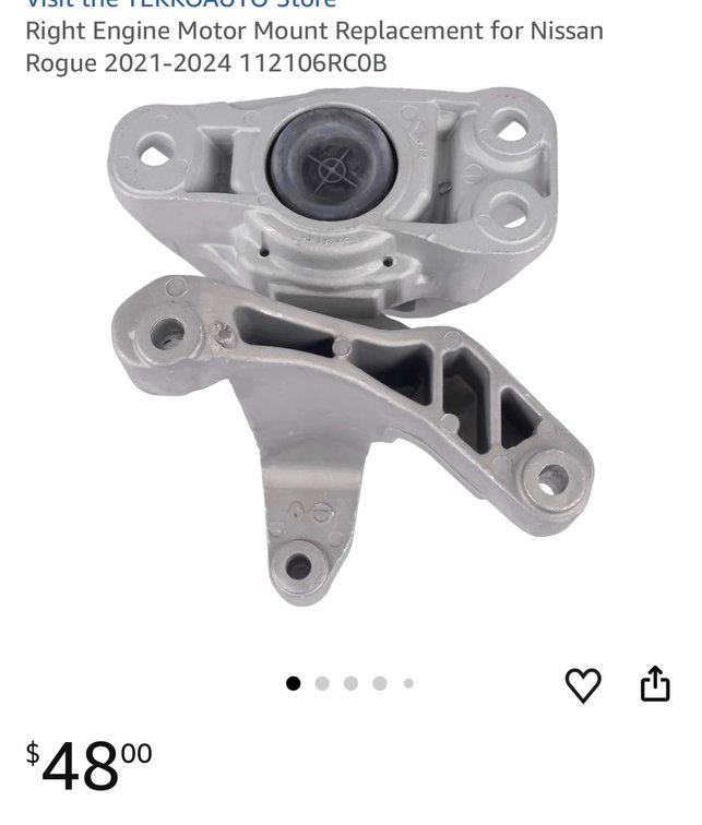 TEKKOAUTO Right Engine Motor Mount for Nissan Rogue - Est. Retail $48