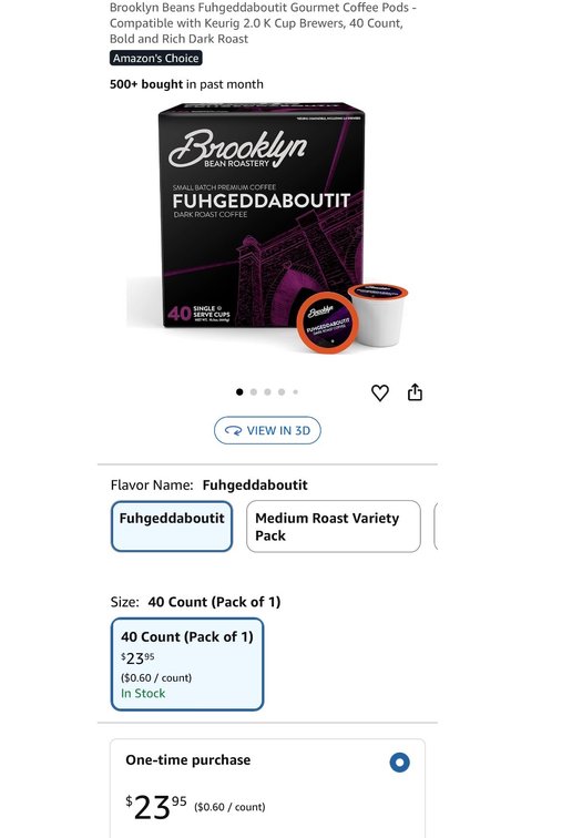 Brooklyn Bean Roastery Fuhgeddaboutit Coffee Pods 40 Ct - Est. Retail $23.95