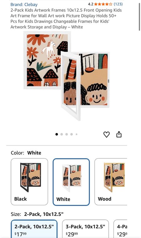 2-Pack Kids Artwork Frames, 10 x 12.5 in- Est. Retail $17.99