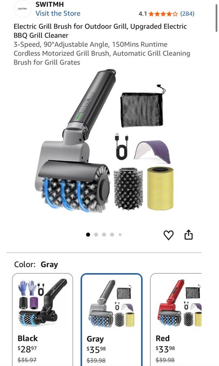 Cordless Electric Barbecue Grill Brush, Model LZ-8054A - Est Retail $35