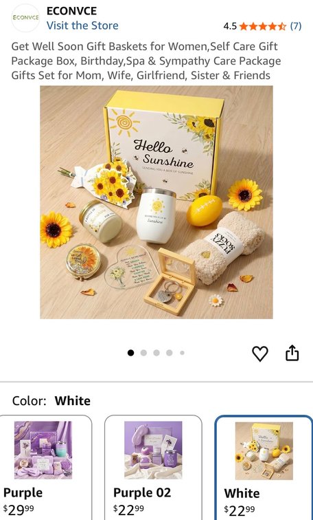 Hello Sunshine Sunflower Gift Basket Set - Est Retail $23