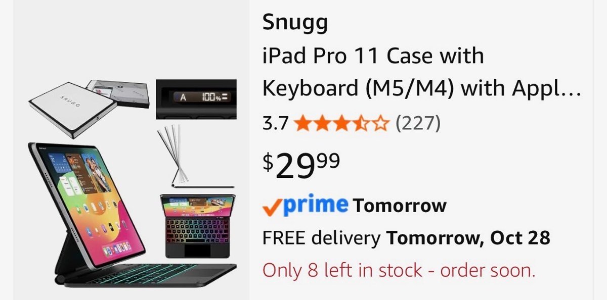 Snugg iPad Pro 11 Keyboard Case - Est. Retail $29.99