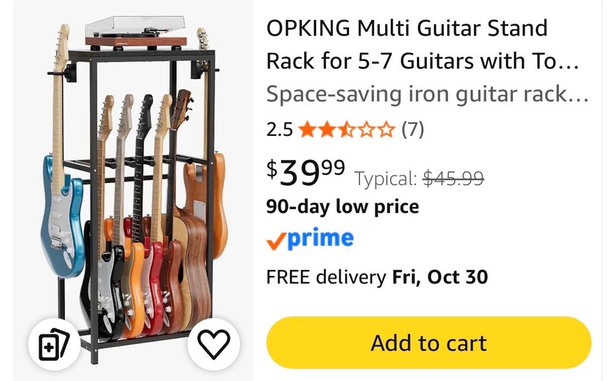 Multi Guitar Stand Rack - Est. Retail $39.99