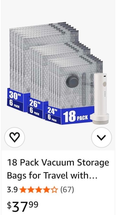 18-Pack Vacuum Storage Bags with Electric Pump - Est. Retail $37.99